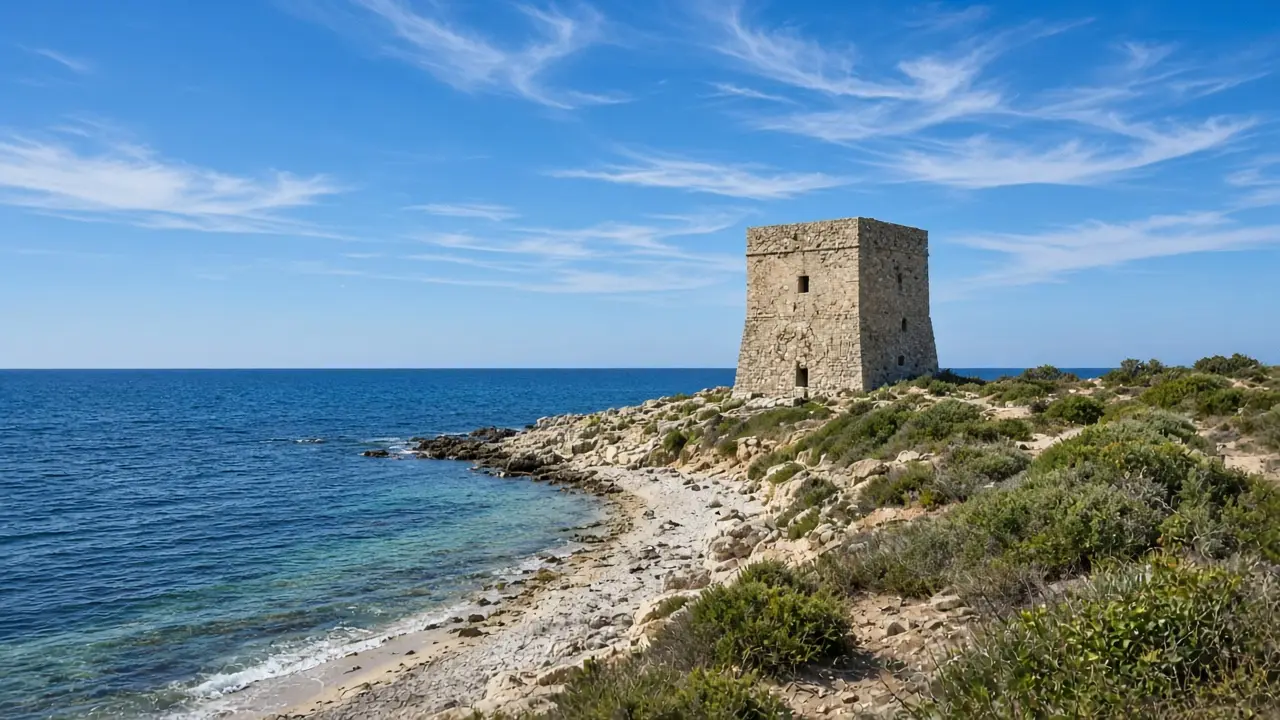 Spiaggia Torre Squillace a Torre Squillace, Porto Cesareo — Salento